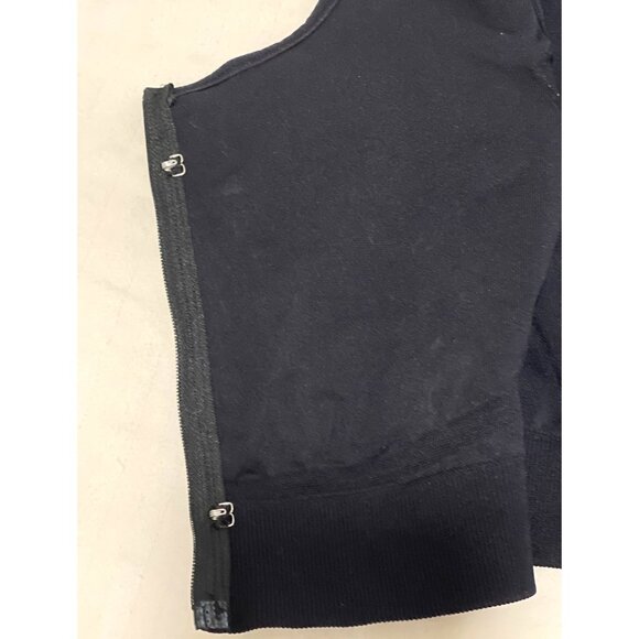 Compression Bra Black Front-Zip Post-Surgery Amoena Pockets Adjustable Straps - Picture 7 of 14